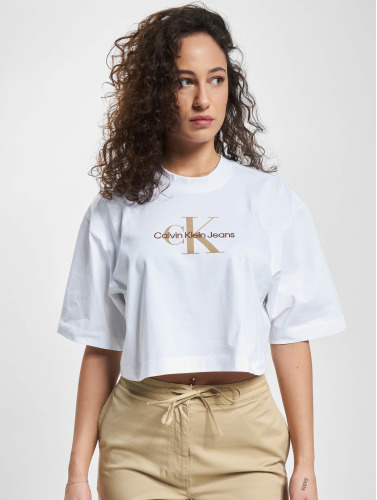 Calvin Klein / t-shirt Archival Monologo Cropped in wit