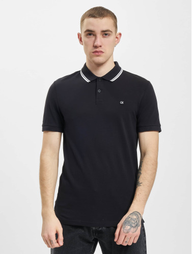 Calvin Klein / poloshirt Tipping Badge Pima Stretch Polo in zwart