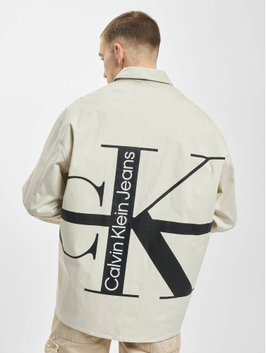 Calvin Klein / overhemd Stripe Back Graphic in beige
