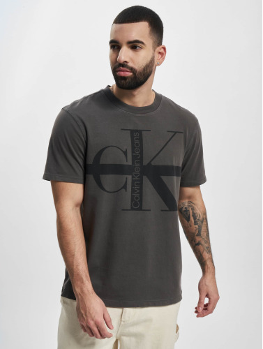 Calvin Klein / t-shirt Stripe Washed in grijs
