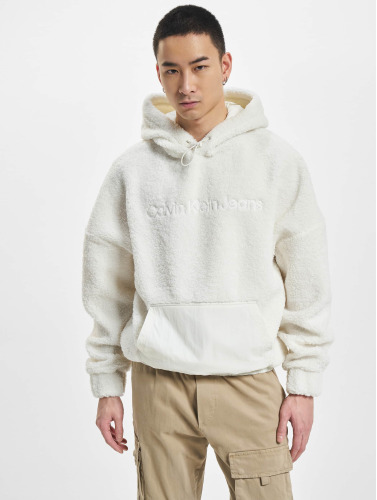 Calvin Klein Jeans / Hoody Sherpa Mix Media in beige