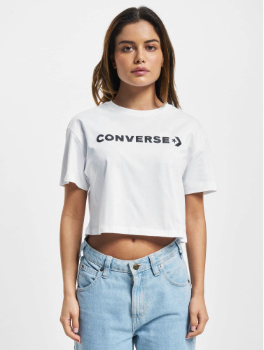 Converse / t-shirt Puff Logo Cropped in wit