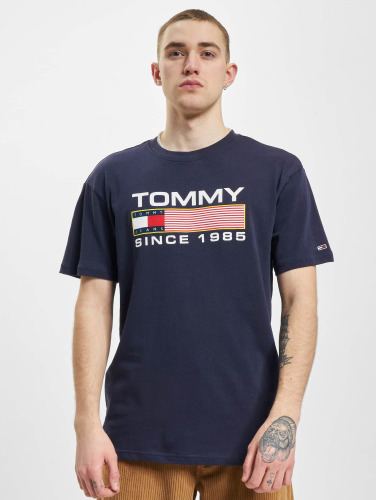 Tommy Jeans / t-shirt Classic Athletic Twisted Logo in blauw