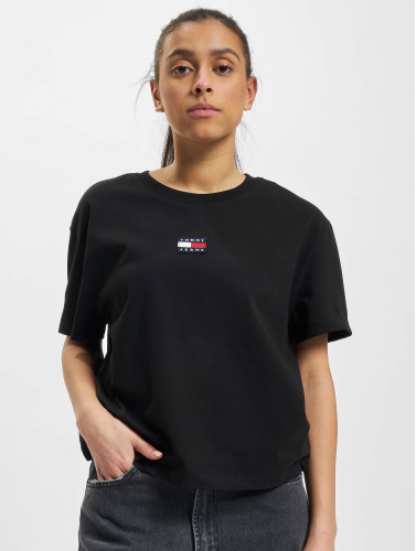 Tommy Jeans Tjw Tommy Center Badge Tee Tops & T-shirts - Zwart