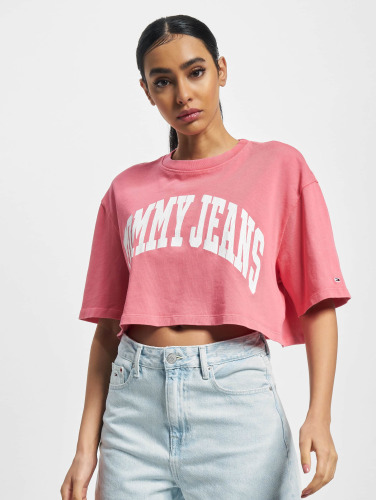 Tommy Jeans / t-shirt Oversized Crop College in rose