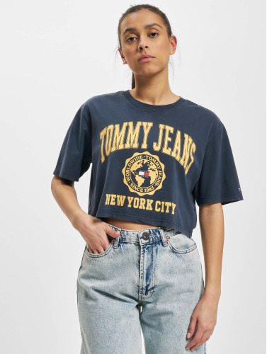 Tommy Jeans / t-shirt Super Crop College Logo in blauw