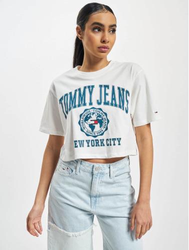 Tommy Jeans / t-shirt Super Crop College Logo in beige