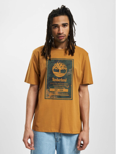 Timberland / t-shirt All over Print Logo in bruin