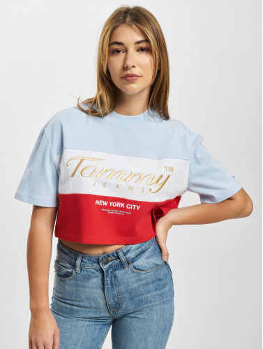 Tommy Jeans / t-shirt Oversized Crop Archive Logo in blauw