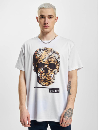 VSCT Clubwear / t-shirt White Leopard Skull in wit