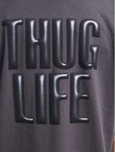 Thug Life / t-shirt Leather3D in grijs