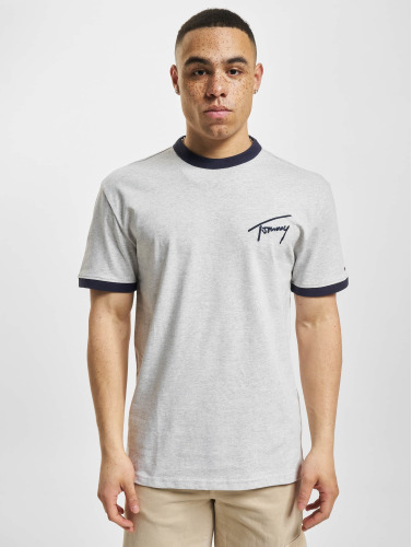 Tommy Jeans / t-shirt Signature Ringer in grijs