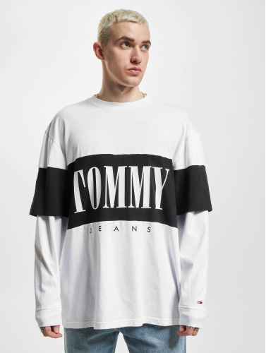 Tommy Jeans / Longsleeve Skater Layer Logo in wit