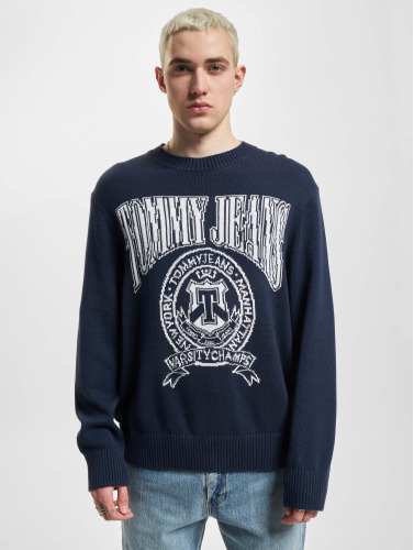 Tommy Jeans / trui Relaxed Varsity Jacquard Knit in blauw