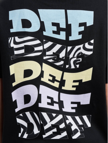 DEF / t-shirt Oversized ZEBRA in zwart