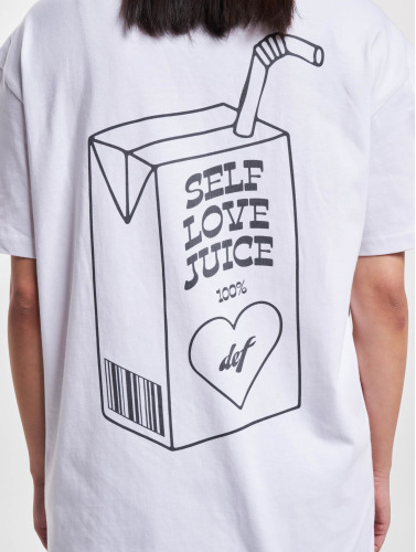 DEF / t-shirt Oversized DRINK in wit
