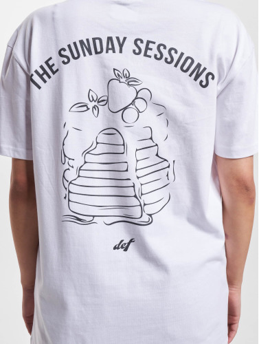 DEF / t-shirt Oversized SUNDAY in wit