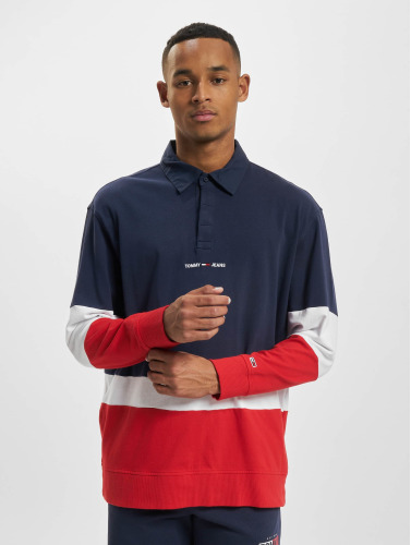 Tommy Jeans / Longsleeve Soft Colorblock Rugby in blauw