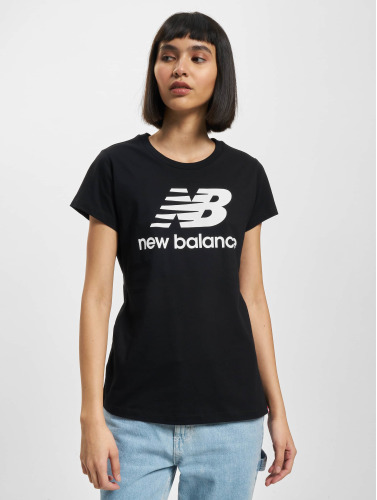 New Balance / t-shirt Essentials Stacked Logo in zwart