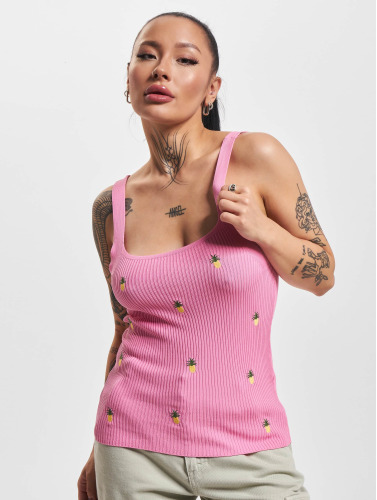 Only / top Lula Embroidered Knit in pink