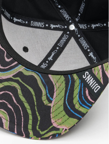 Djinns / snapback cap 6 Panel Arty Waves in zwart