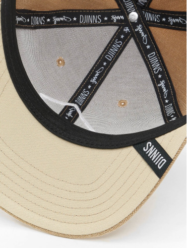 Djinns / snapback cap 6 Panel Truefit Fine Herringbone in bruin