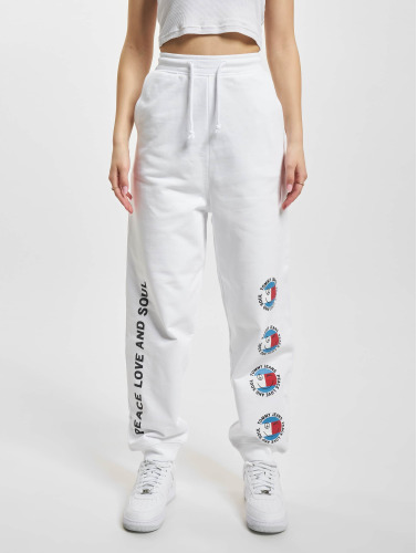 Tommy Jeans / joggingbroek Peace Smiley Baggy in wit
