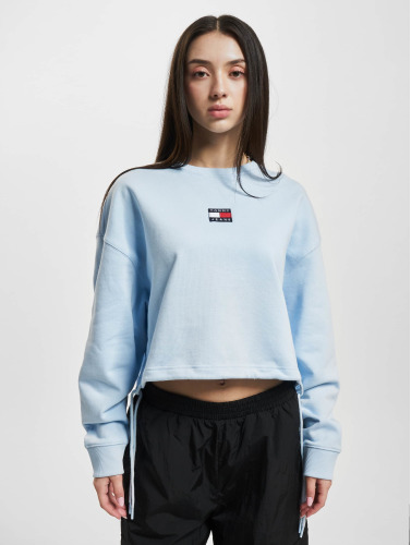 Tommy Jeans / trui Boxy Crop Badge Drawstring in blauw