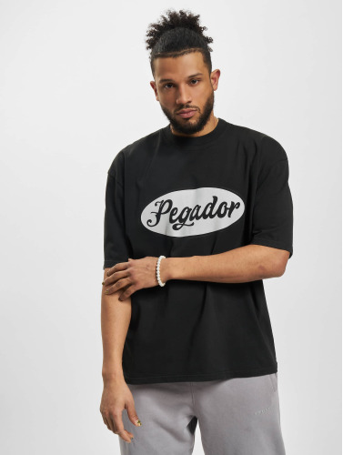 PEGADOR / t-shirt West Oversized Vintage in zwart