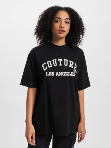 The Couture Club / t-shirt Varsity Print Oversized in zwart