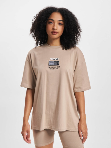 The Couture Club / t-shirt Graphic Back Print Oversized in beige