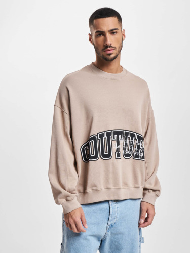 The Couture Club / trui Varsity Puff Print Crew in beige