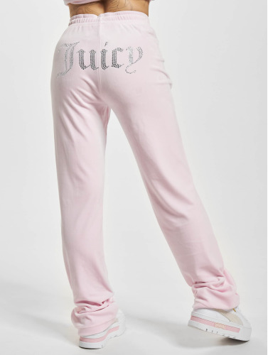 Juicy Couture / joggingbroek Tina Velour Track Diamant Branding in rose