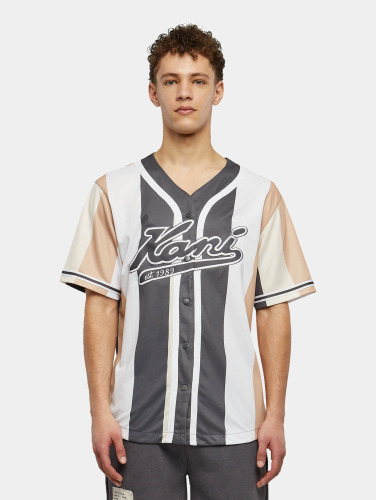 Karl Kani / overhemd Varsity Striped Baseball in beige