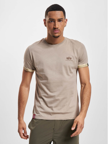 Alpha Industries / t-shirt Roll Up Sleeve in beige