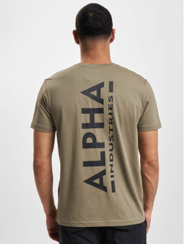 Alpha Industries / t-shirt Backprint in olijfgroen