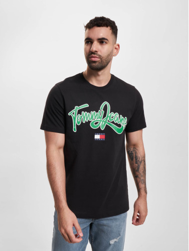 Tommy Jeans / t-shirt Reg College Pop Text in zwart