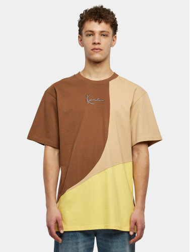 Karl Kani / t-shirt Woven Signature Block in bruin