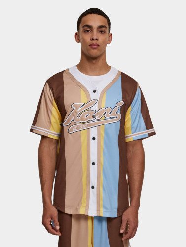 Karl Kani / overhemd Varsity Striped Baseball in blauw