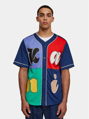Karl Kani / overhemd Woven Signature Block Baseball in blauw
