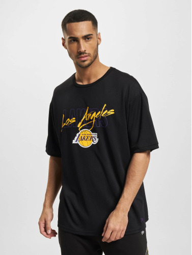 New Era / t-shirt Script Oversized Mesh Los Angeles Lakers in zwart