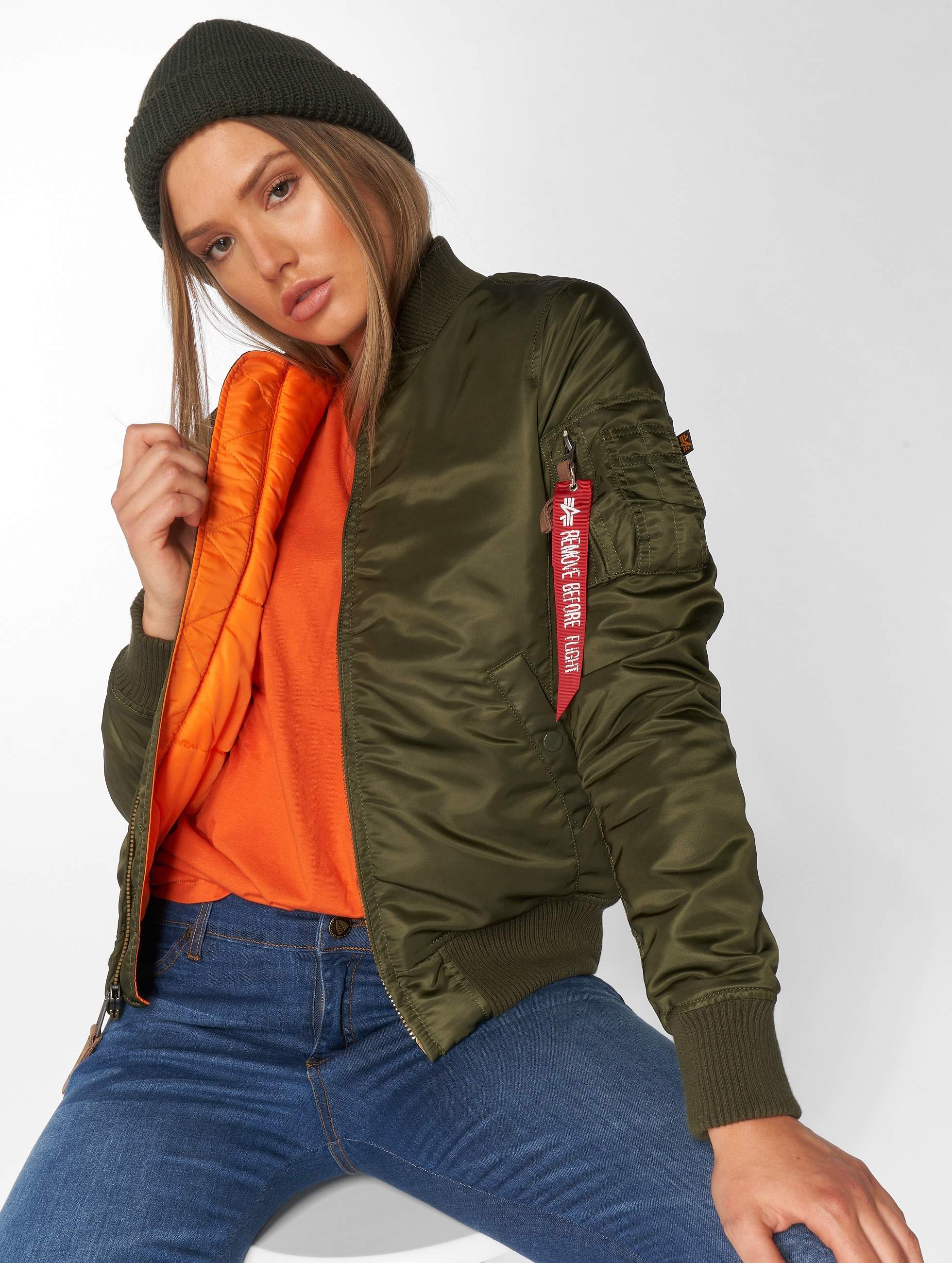 Alpha Industries Damen Bomberjacke Ma 1 VF 59 in grün 254434