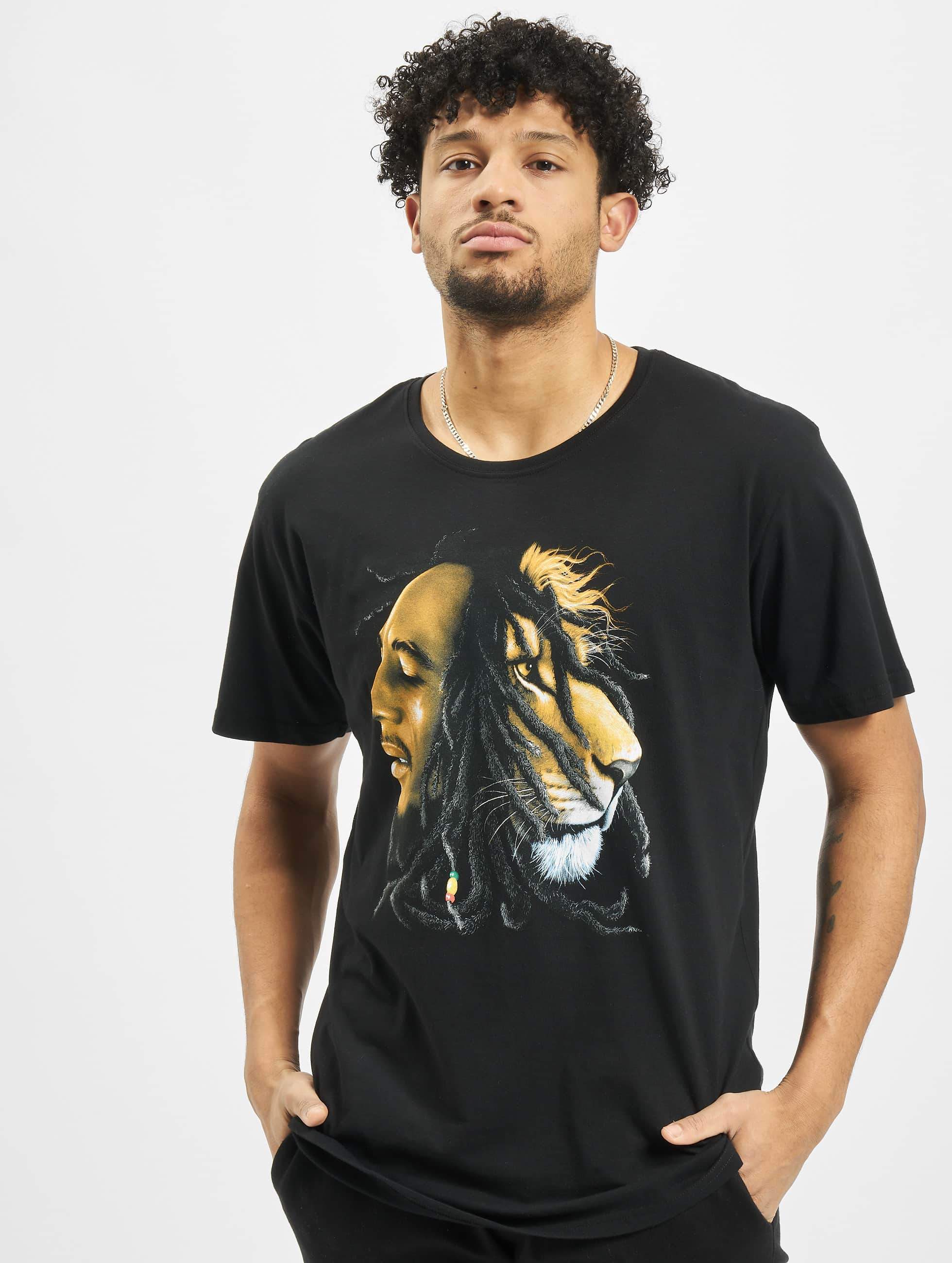 Også gift bur Mister Tee Overdel / T-shirts Bob Marley Lion i sort 345877