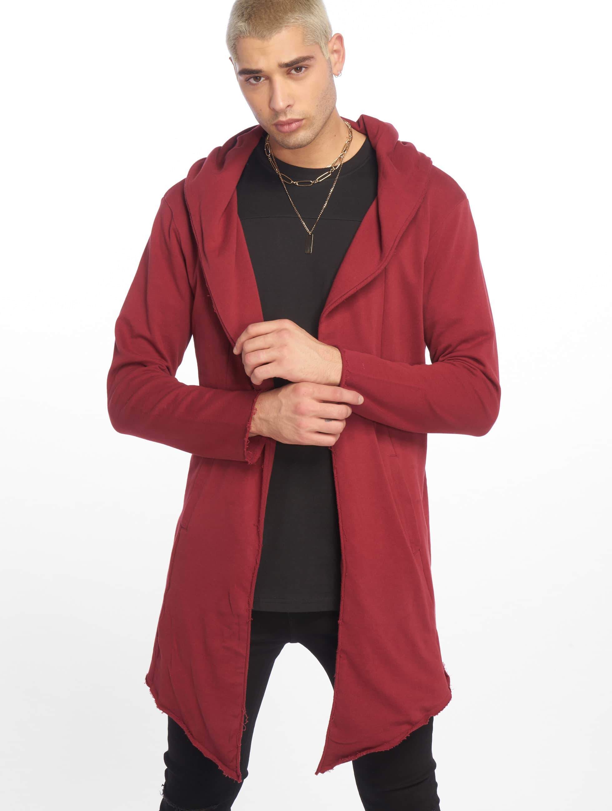 urban classics long hooded open edge cardigan