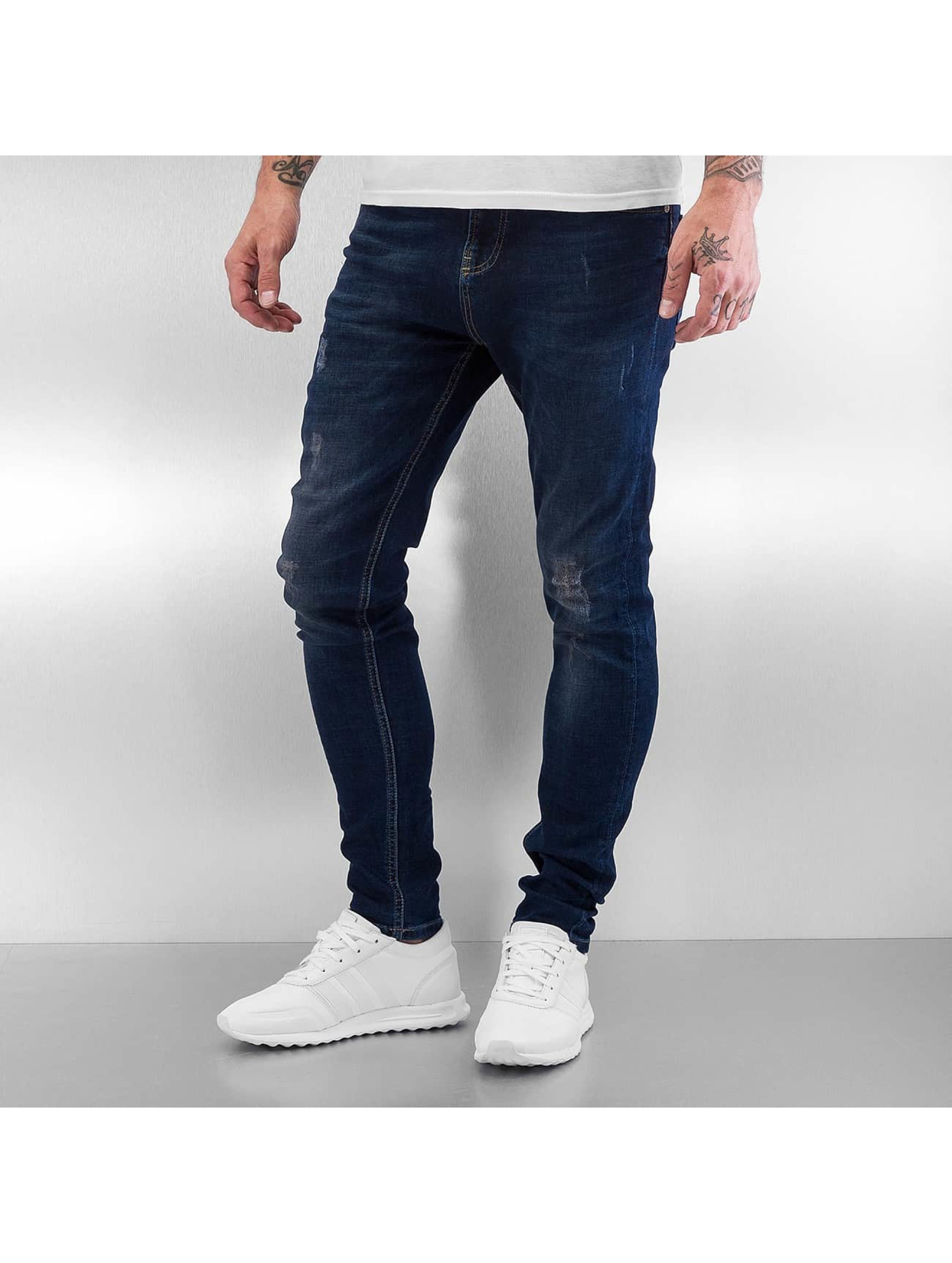 Skinny Jeans Used in blau