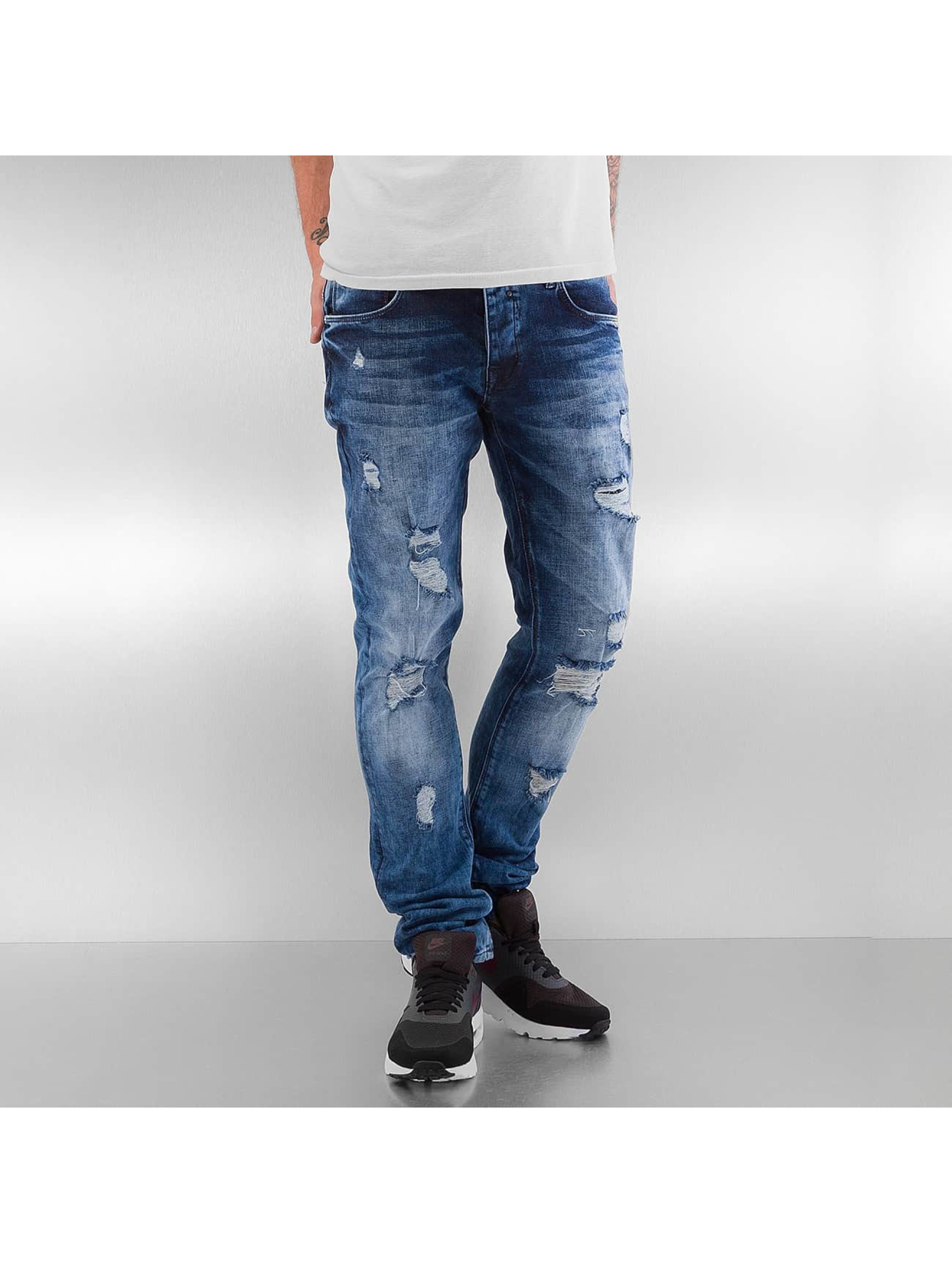 Skinny Jeans Destroyed in blau
