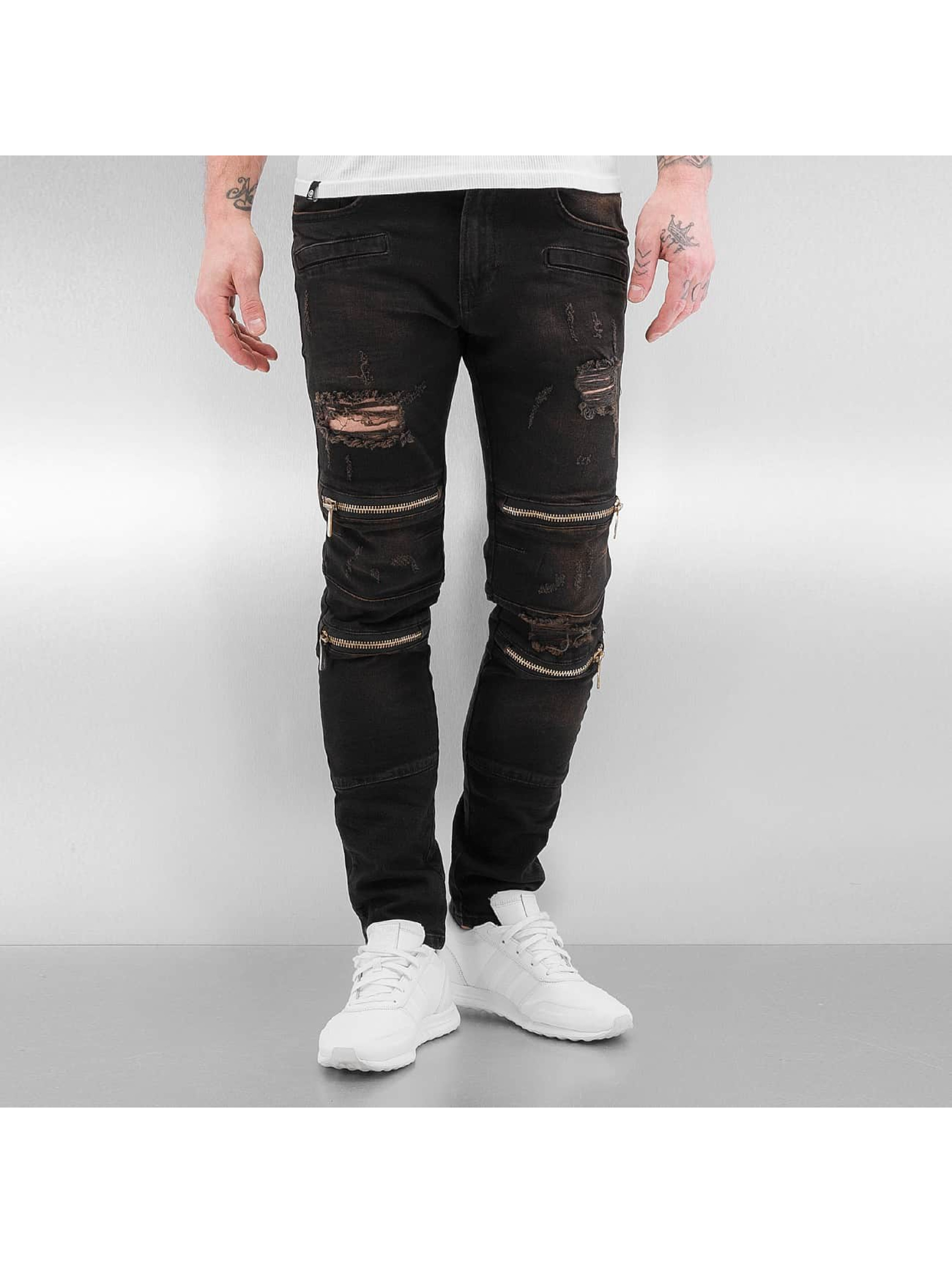 2Y heren skinny jeans Braga II - zwart