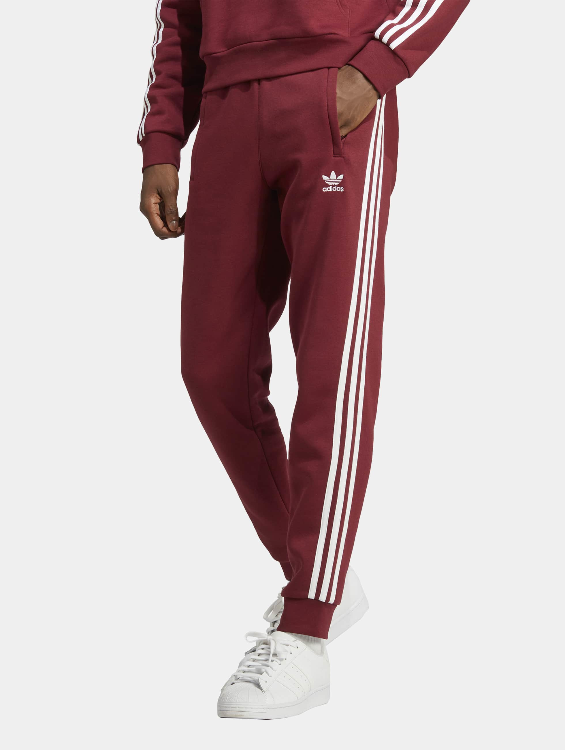 adidas Originals broek joggingbroek 3 Stripes in rood 1007243