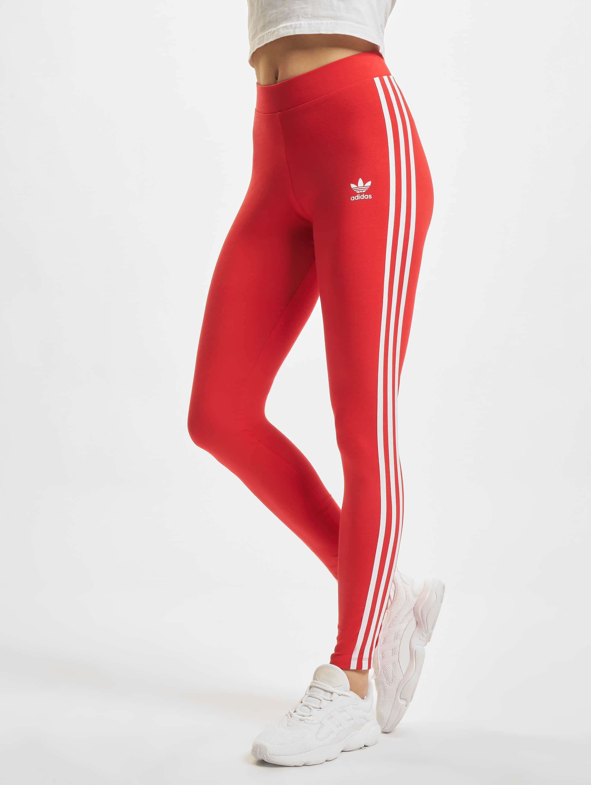 sueño Expresión Mareo adidas Originals Pantalón / Legging/Tregging 3 Stripes en rojo 867679
