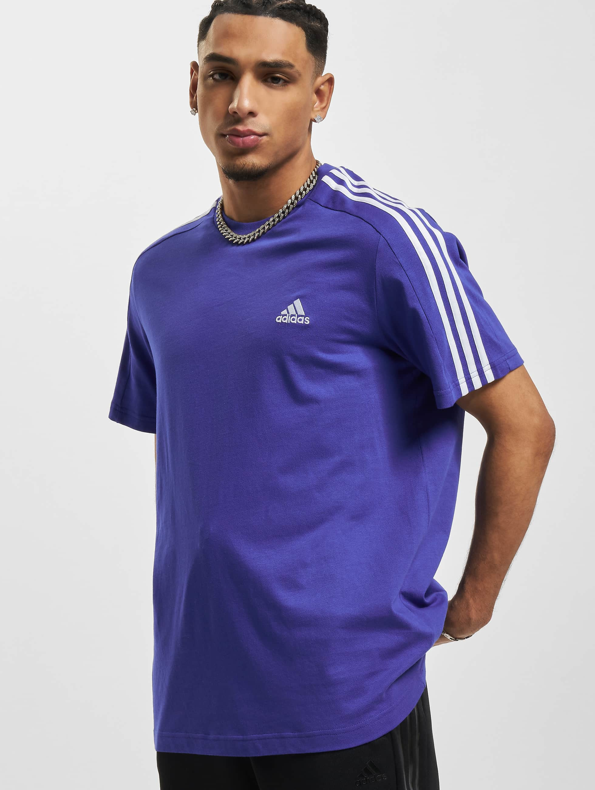 adidas Originals bovenstuk / t-shirt 3 Stripes in blauw 996246